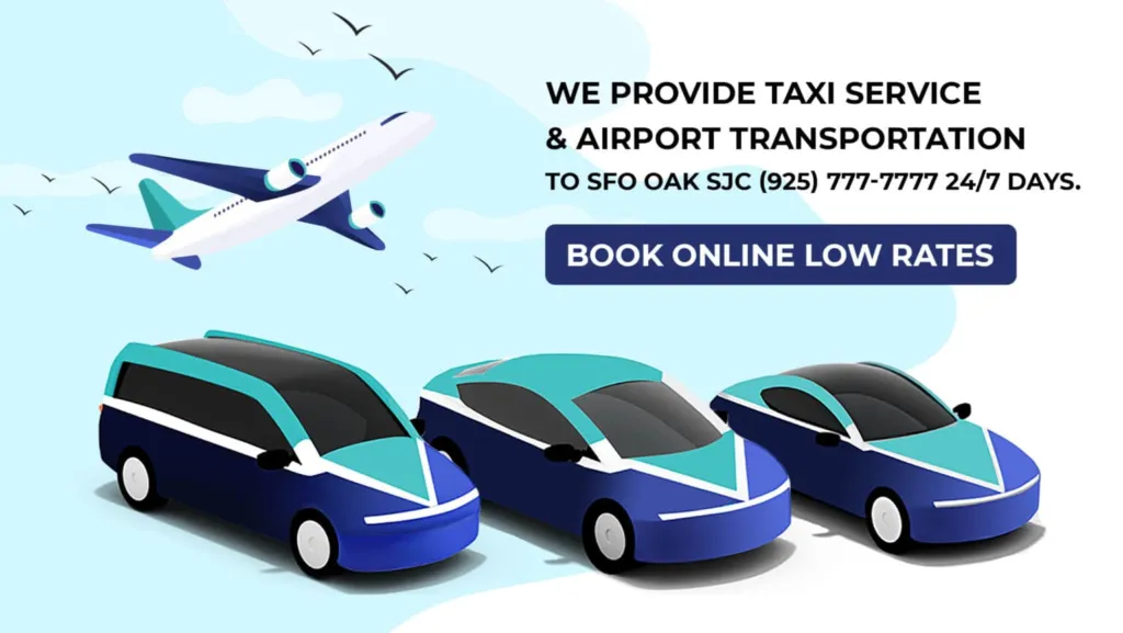 DeSoto Cab airport taxi fleet for SFO, Oakland Airport (OAK), and San Jose Airport (SJC) rides from the Tri-Valley