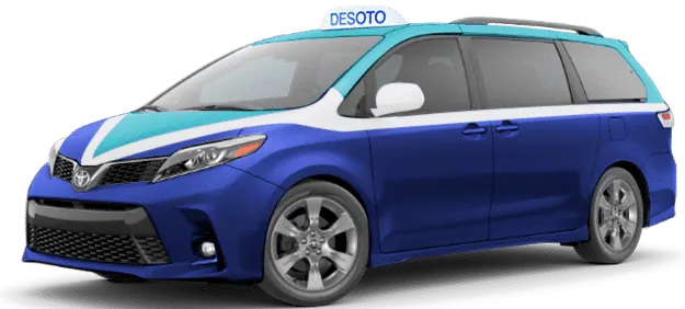 DeSoto Cab taxi van serving the entire Tri-Valley area 24 hours a day